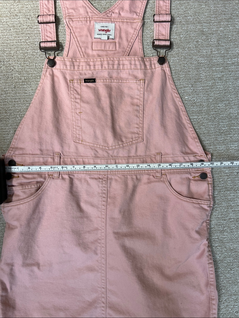 Wrangler Dusty Rose Canvas Overall Dress - Picture 4 of 4
